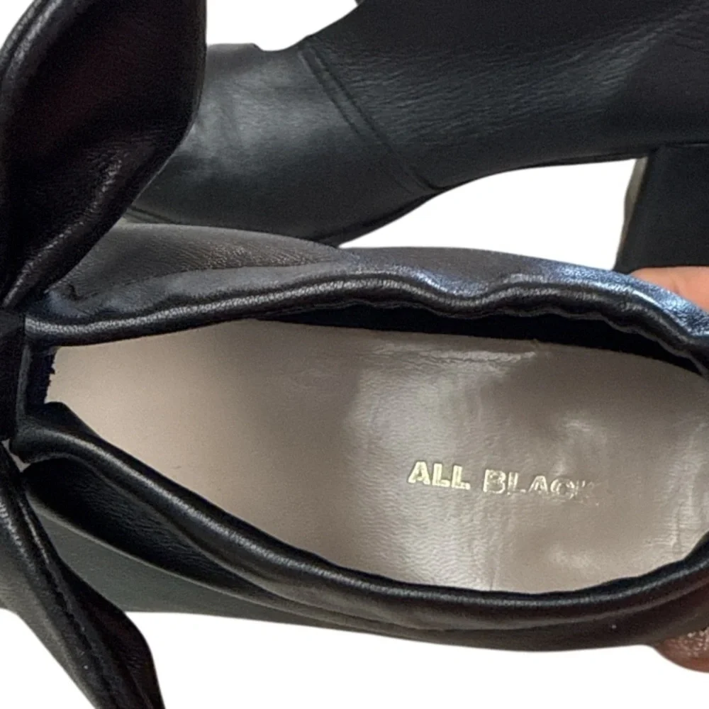 ALL BLACK brand leather heels size 38